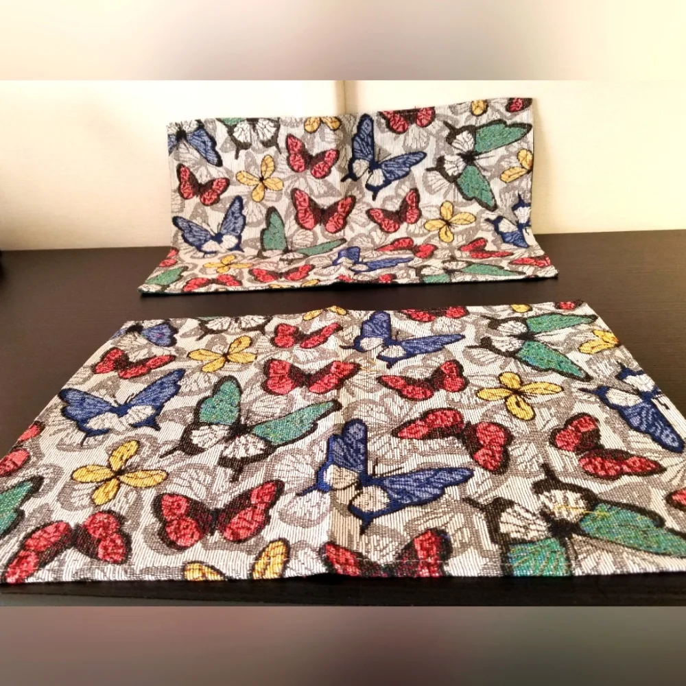 - New Handcrafted Butterflies Tablemats, set of 2